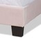 Baxton Studio Benjen Modern and Contemporary Glam Light Pink Velvet Fabric Full Size Panel Bed 183-11263-Zoro - alternate 2